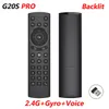 G20S Pro Voice Backlit Smart Air Mouse 2.4G Gyroscope sans fil IR Apprentissage Google Assistant Télécommande pour TX6 X96 H96 Android TV BOX