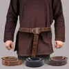 Medeltida präglad Viking Vegvisir Pu Leather O Ring Belt Retro Renaissance Knight Buckles Belt Leather Waistband för män Y1204273O3857234