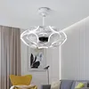 Modern Decorative Led Ceiling Lamps Chandelier Fan Bedroom With Light And Control Fans