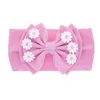 Gänseblümchen-Bogen-Knoten-Stirnbänder für Kinder und Babys, doppellagiges Tuch, geknotetes Haarband, Kopfbedeckung, Modeschmuck