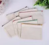 Sublimation Blank Cosmetic Bags Canvas Zipper Pencil Cases Customized Women Makeup Bag Fashion Handbag Pouchs