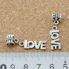 100 pcs Antique Silver Side Lea Liga Dangle Encantos Beads para Jóias Fazendo Pulseira Colar Conchados 8x33mm
