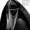 الشرير قناع سبيكة سلسلة أغطية الرأس لملهى ليلي الرقص حزب اكسسوارات للشعر