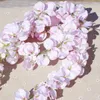 Dekorativa blommor Elegant konstgjord blomma Wisteria Vine 34cm Hem Trädgårdsvägg Hängande DIY Rattan för Xmas Party Bröllopsdekoration RH88161