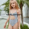 Dotted Swimwear 5~13 Years Children Swimsuit One Piece Girls Swimsuit Bathing Suit Beach Wear Toddler Teen Girls Monokini 2021