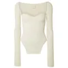 Collier de la mode printemps et d'été Sqaure Colliers pleins Elastic High Taist Sexy Pullover WK080 211018