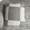 Vävd ullsoffa kuddefodral Letter Plaid Home Throw Pillowcase Vuxen sängkläder Kuddar täcker kudde två storlekar