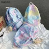 Sacs à dos femme cravate colorant grande capacité Multi-fonction Femmes Voyage Voyage Sacs d'école Adolescent Casual Chic Pocket Ulzzang Ins y1105