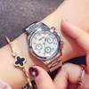 Women Costume Watch ladies Fashion Rhinestone Diamond Dress Watches High Quality Luxury Wristwatch white shell dial Stainless steel strap