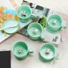 Tazza da caffè in ceramica creativa Latte 3D con animale Simpatico cartone animato Panda Coniglio Tee Tazza Celadon resistente al calore