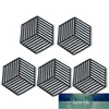 5PCS Silikon Matbord Placemat Coaster Cup Hexagon Mats Värmeisolerad skål Heminredning Skrivbord Miljövänlig Isolerad Pad Fabrikspris Expert Design Kvalitet