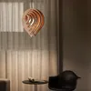 Wisiorek Lampy Nowoczesne Drewno Światło E27 Nordic Drewniane Wody Drop Lampa Loft Lights Jadalnia Dom Oświetlenie Decor