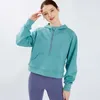 Pull à capuche semi-fermé pour femme, polaire, ample, mode, loisirs, course à pied, fitness, yoga, veste épaisse décontractée, sweat-shirt, vêtements de sport