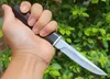 Special Offer Survival Straight Knife D2 Drop Point Satin Blade Wood + Steel Head Handle Fixed Blade Knives With Woods Sheath