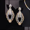 Earrings & Necklace Jewelry Sets Blachette Luxury Party Bohemia Italy 4Pcs Nigerian Charms For Women Wedding Banquet Zircon African Bridal D