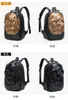 3D Embossed rose Skull Backpack bags for Men unique man Bag rivet whimsical Cool Rock Laptop Schoolbag travel computer bag