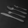 30Pcs Flatware Set 18/10 Stainless Steel Dinnerware Cutlery Knife Cake Fork Spoon Dinner Silver Home Tableware 211012