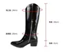 2021 New Ins Women Beige High Heels Wees Długie Buty Lady Riding Cowboy Buty Jesień Projektant Spiczaste Toe Knee-High Boots U848 Y1125