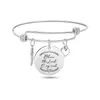 Bible Pslam Bangle Stainless Steel Engrave Verse Pendant Hollow Angel Wing Heart Charms Bracelets Bangles Christian Jewelry