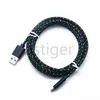 1M 2M 3M Typ-C-kablar Datasynkronisering Laddning Micro USB Nylon flätkabel utan paket för S21 S8 S9 S10 OBS 20 Android Smartphone