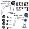 Terp Slurper Banger Beveled Edge Quartz Bangers Smoking Accessories Spin Nail With Pearl Ruby Pill Seamless Fully Weld For Glass Water Bongs Oil Rigs Water Pipes