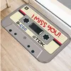 Cassette Tape Mats Anti Slip Floor Carpet Pattern Print Doormat for Bathroom Kitchen Entrance Rugs Home Decoration