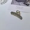 Hårklipp Barrettes Oorean Designer Metal Pearl Claw Big Clamp Clip Hairgrip Women