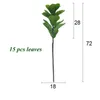 Flores decorativas Grinaldas Plantas Artificiais 72cm Pot Ficus Pandurata Hance Bonsai Decoração Decoração Acessórios Pogal Pogal Adereços