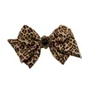 Fashion Crystal Leopard Bowknot Headbands Hairpin Celebrity Temperament Headband Side Clip Headdress Hair Accessories Rhinestone Bridal Hairbands for Woman