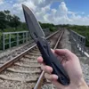 Hotsale High-END Survival Fixed Blade Knife DC53 Drop Point Black G10 Handle tactical Knives With K-Sheath