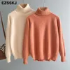 Herbst Winter Damen Rollkragen lose warme Pullover Pullover Langarm dicker Pullover Übergröße weiblich 210922