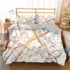 Marble Pattern Printed Duvet Cover Single Twin Double Full King Size Bedding Sets With Pillow Case Bedroom Textiles 210706