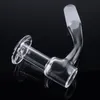 Quartz Banger 10mm 14mm Male Joint Seamless Fully Weld Smoking Accessories Terp Slurper Beveled Edge Blender Spin Glass Nail FWQB06