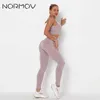 Normov 2pcs Sport Sport Femmes Yoga Costume Quick Dry Séance Entraînement Vêtements Collants de remise en forme + Soutien-gorge sexy Running Fitness
