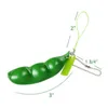 Fidget Toys Décompression Edamame Pop It Squishy Infinite Squeeze Peas Extrusion Bean Porte-clés Mignon Anti-Stress Chaîne Clé Pendentif Jouet Adulte