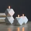 4 cores cerâmica titular de velas moldes Multilaterais cerâmica geométrica Castiçal Casa artesanato decorações de velas moldes