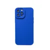 iPhone 13 12 11 Pro最大XR X XSキャンディソリッドカラーソフトTPU電話耐震カバーのためのKlein Blue Silicone iPhoneケース