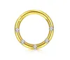 10pcs/lot Titanium Gems Seamless Hinged Segment Ring Clicker lage Nose/Lip/Ear Hoop Septum 16G Shine5555666