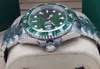 Orologio automatico da uomo 40 mm AA acciaio inossidabile meccanico luminoso impermeabile data verde arcobaleno cerchio moda stile sportivo