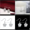 Juwelenkorean mode piercing sier 925 hoepe stud bengelen hangende oorbellen voor dames tieners trend sieraden oor manchetten kroon kroonluchter drop del