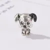 Passar Pandora Armband 20st Cute Cartoon Dog Animal Enamel Silver Charms Bead Dangle Charm Pärlor för grossist DIY European Sterling Halsband Smycken