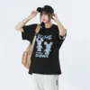 Tshirt Men Cartoon Printed Summer Short Sleeve Tee Hip Hop Oversized Cotton Casual Harajuku Streetwear Top Tshirts Clothing 210601