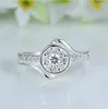 Women's Sterling Silver Plated Round Zircon Ring GSSR444 Fashion 925 Silver Plate Wedding Rings2223
