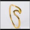 Pierścienie jubileriiwholesale Moda Ocean Koreański Styl Prosty Band Wave Pierścień Cena Biżuteria Dla Kobiet Ślub Prezent Drop Dostawa 2021 UFQCGG