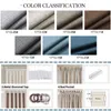 Plaid 100% Blackout Curtain For Living Room Darpe Faux Linen Curtains for Bedroom Rideaux Window Customized Cortina 210712