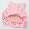 Merry Pretty Fashion Women Skirt High Waisted Solid Mini s Black Pink Bottoms Pleated Zipper Saia Preta 210621