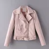 High Street Pu Leather Jacket Women Solid Long Sleeve Stylish Coat Female Pocket Zipper Decorate Chic 210515