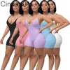 Women Jumpsuits Designer Slim Sexy V Neck Suspender Rompers Solid Color Onesise Pit Strip Bodysuit Backless One Piece Pants