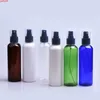 24Pcs 200ML Brown/Blue/Clear/Green/White/Peal White Empty plastic spray bottle Perfume Cosmetic packaging containergood high qu