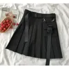 Joinyouth Плиссированная мини-юбка Готическая Haruku Lady Cargo Pocket A-Line Faldas Хип-хоп Уличная одежда Повседневная черная клетчатая юбка 210407
